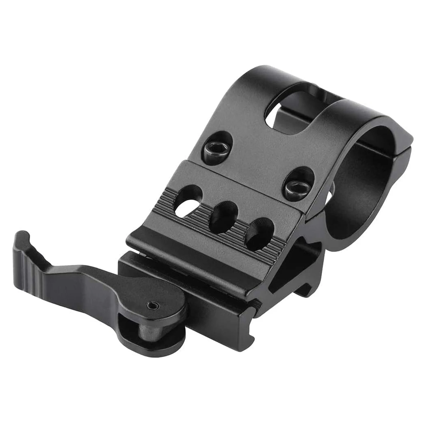 Linterna táctica compensada de liberación rápida de 25,4mm, montaje de alcance, riel Picatinny de 20mm, mira de 45 grados, accesorios para pistola de caza Airsoft - imagen 4