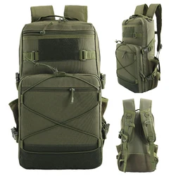 Mochila de viaje para acampar al aire libre, paquete táctico de gancho y bucle, mochila para senderismo, escalada, montañismo, bolsas grandes con cordón para hombres