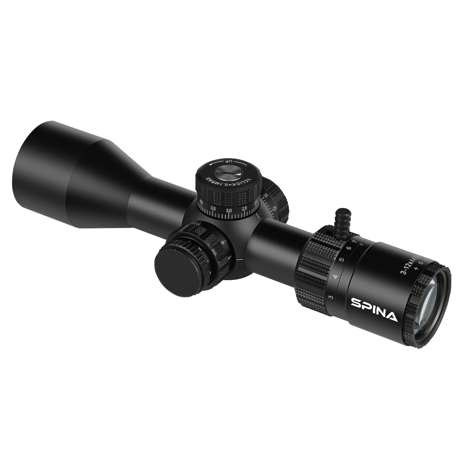 Mira de Rifle compacta SPINA OPTICS HD 3-12x44 FFP, mira táctica de caza, torretas de bloqueo, reinicio, paralaje lateral, mira de tiro rápido - imagen 4