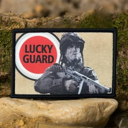 Parches de insignia de moral táctica Lucky Strike, brazalete del ejército militar, pegatina de mochila con gancho y bucle impreso para ropa