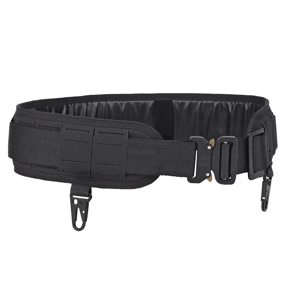 Cinturón táctico Molle, cinturón de batalla acolchado con hebilla de liberación rápida de Metal para aplicación de la ley, caza, tiro, CS Wargame - imagen 3