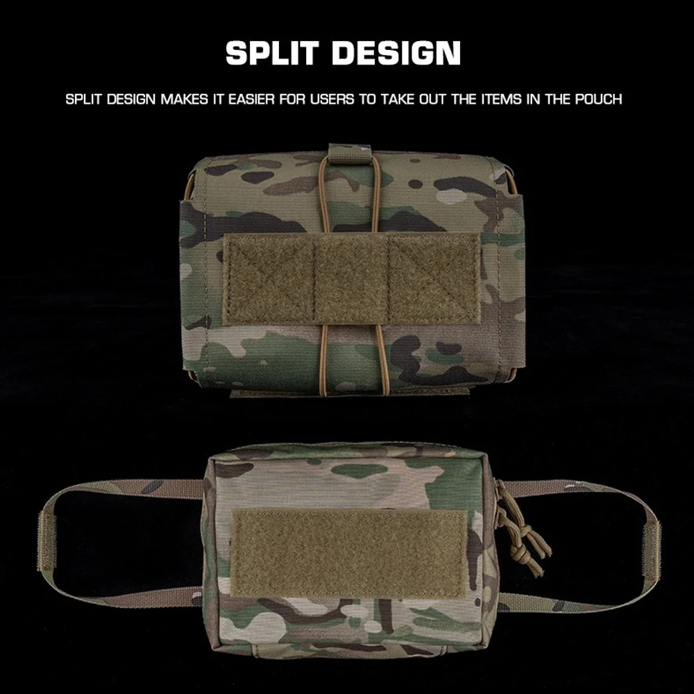 Botiquín de primeros auxilios táctico MOLLE, bolsa médica de despliegue rápido, liberación rápida Horizontal, caza, Camping, supervivencia, cinturón de seguridad - imagen 5