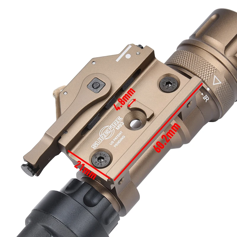 Linterna LED táctica estroboscópica de Metal M952V WADSN Surefir con luz de arma de montaje M93 QD 20mm Picatinny Rail Airsoft lámpara de caza - imagen 2