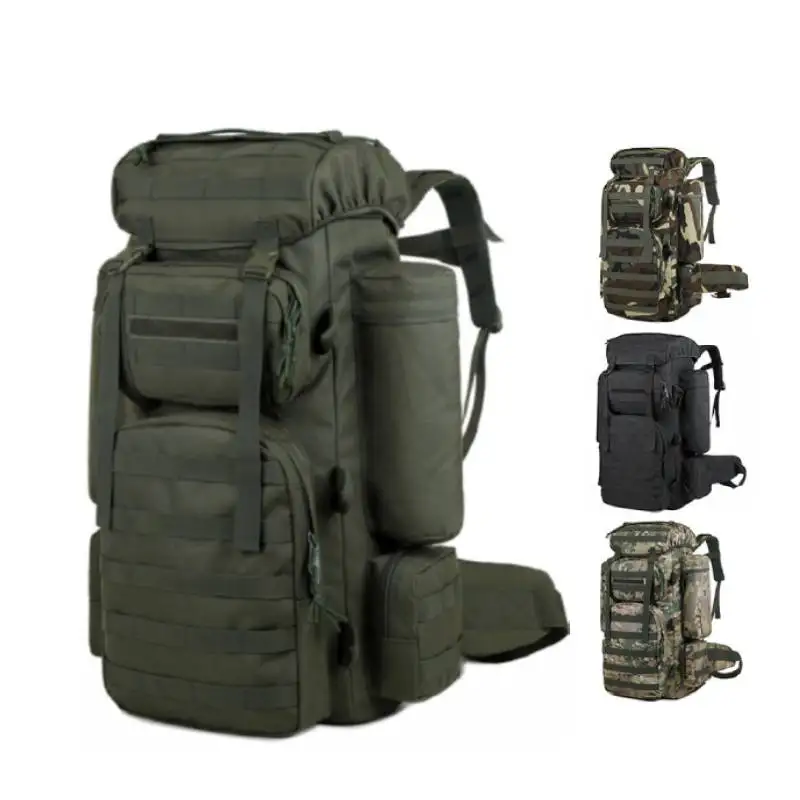 Mochila grande de escalada para acampar y montañismo, bolso de viaje para hombre, senderismo, multifunción, táctico, Molle, mochilas de equipaje - imagen 2