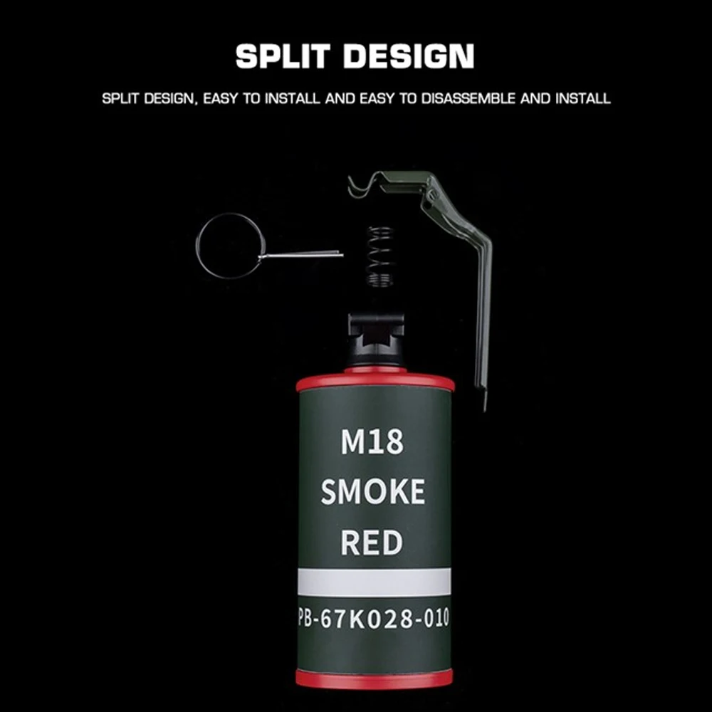Modelo simulado de bomba de humo M18 de mano, juguetes de tanque de almacenamiento de modelo de granada estática de ventilador del ejército, for accesorios de película, juego de paintball al aire libre - imagen 3