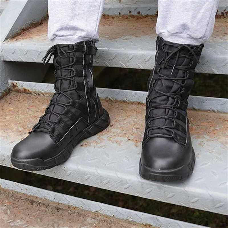 Botas militares de combate táctico para hombre, botines transpirables, zapatos ligeros para senderismo al aire libre, desierto, jungla - imagen 3