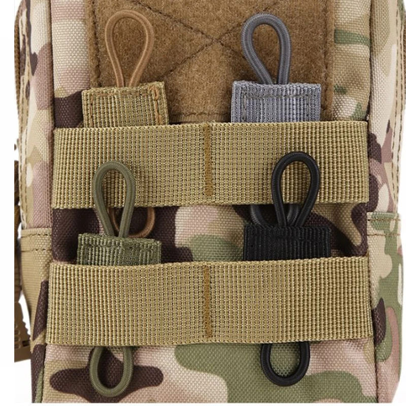 Sistema táctico Molle, hebilla para mochila, correa fija PTT, cinta elástica Molle para antena, palo, tubo, accesorios para chaleco de caza, 2 uds. - imagen 5