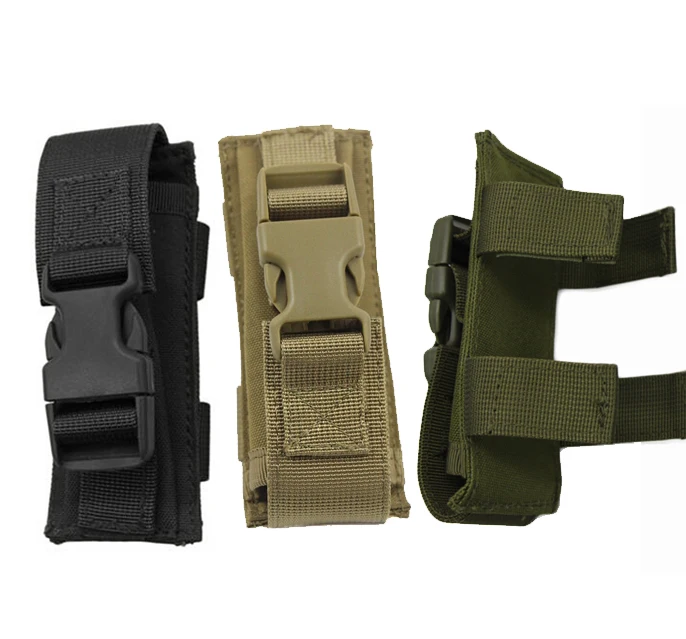 Bolsa táctica Molle para cinturón, bolsa para revista de una sola pistola, soporte para funda para linterna y cuchillo, bolsa para munición de caza Airsoft, portador - imagen 4