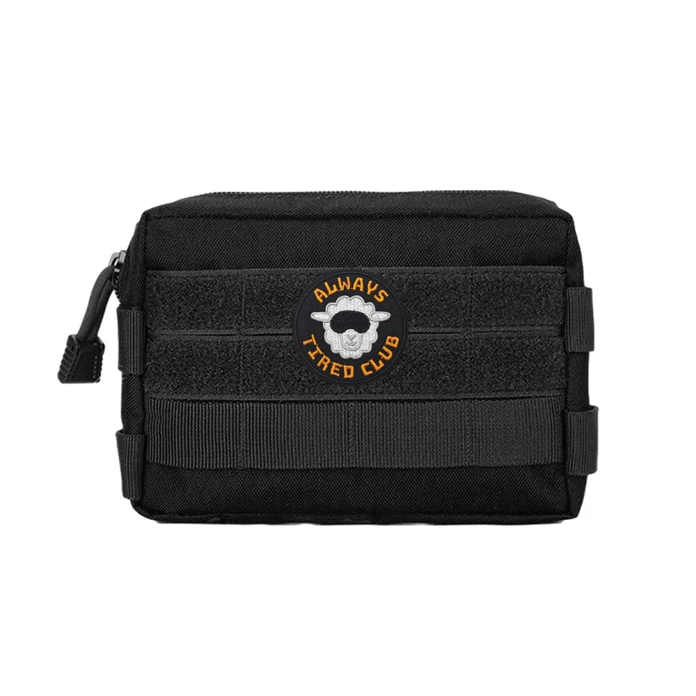 Always TIRED CLUB Velcros táctico lindo divertido Meme parche gancho bucle sujetador insignia bordado pegatina para gorra de mochila vaquera - imagen 4