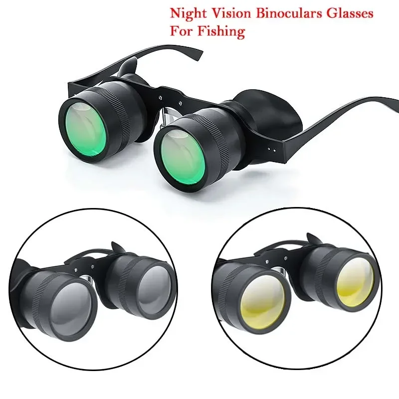 Binoculares de visión nocturna para hombres y mujeres, gafas de telescopio de pesca, lupa con zoom para caza y senderismo, herramienta para acampar al aire libre
