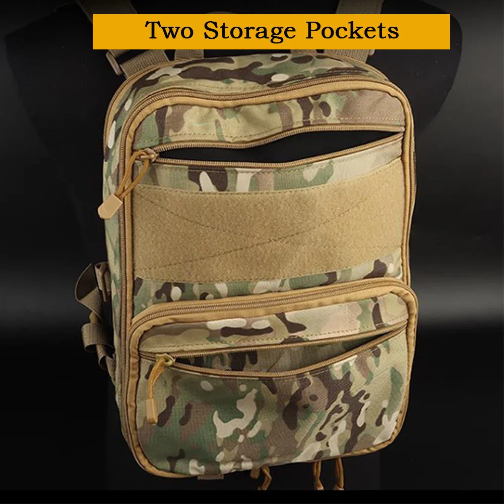 Bolsas de hidratación tácticas planas D3, mochila de transporte Molle de capacidad Variable, chaleco multiusos, chaleco Softback de asalto - imagen 5