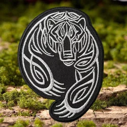 Parche bordado 3D de oso, chaleco táctico, parches militares con gancho y bucle para ropa, mochila, pegatinas decorativas, insignia de moral, brazalete