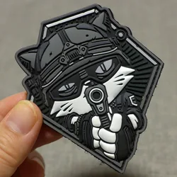Parche PVC táctico gato - Velcro, insignia moral para equipo