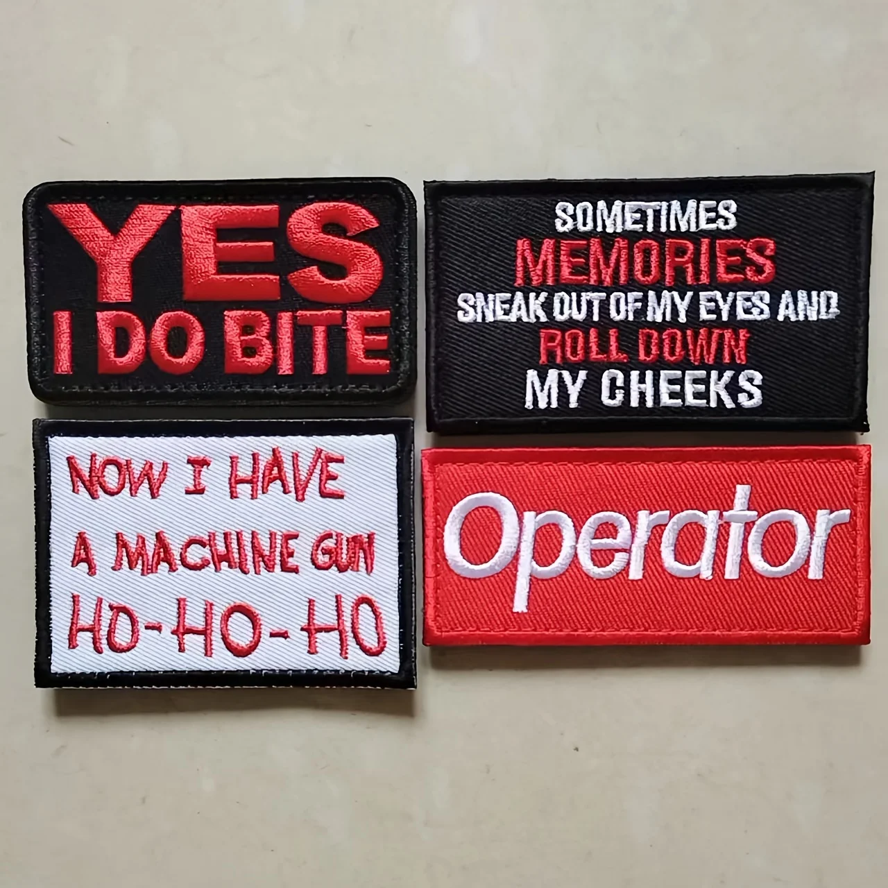Parches Velcro Mochila TáCticos De Bordados Divertida serie de citas MEME colección Velcros parche gancho y bucle-insignia de moral militar bordada táctica para mochila Molle