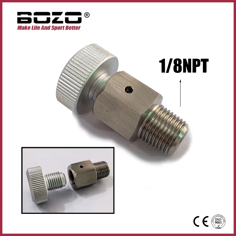 Bomba manual de alta presión HPA, 300bar, 4500psi, tornillo de purga de aire de acero inoxidable, adaptador de carga de purga de seguridad, roscas 1/8NPT