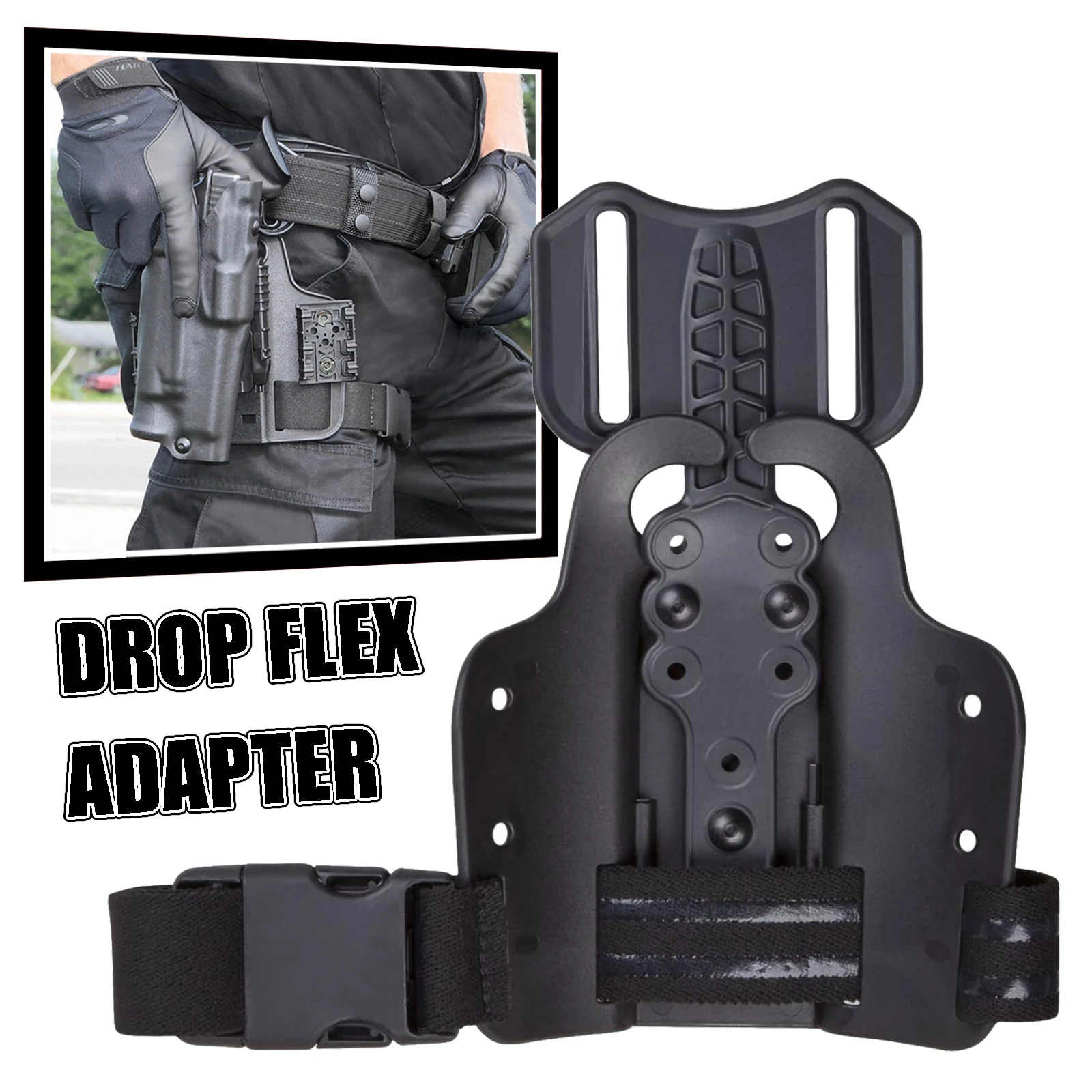 Adaptador Drop Flex pierna única QLS para funda de pistola táctico