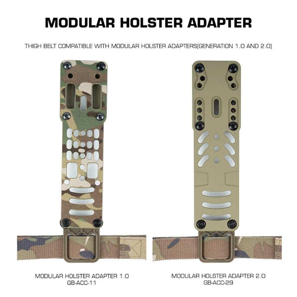 Adaptador MOLLE para funda pistola – Cinturón táctico muslo ripstop - imagen 5