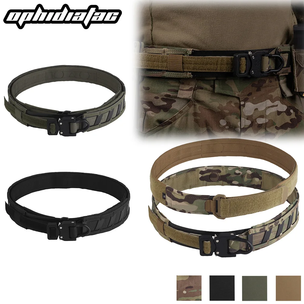 OPHIDIANTAC cinturón magnético interno y externo doble rápido desmontable con cinta de hebilla metálica sistema M montado para una variedad de - imagen 2