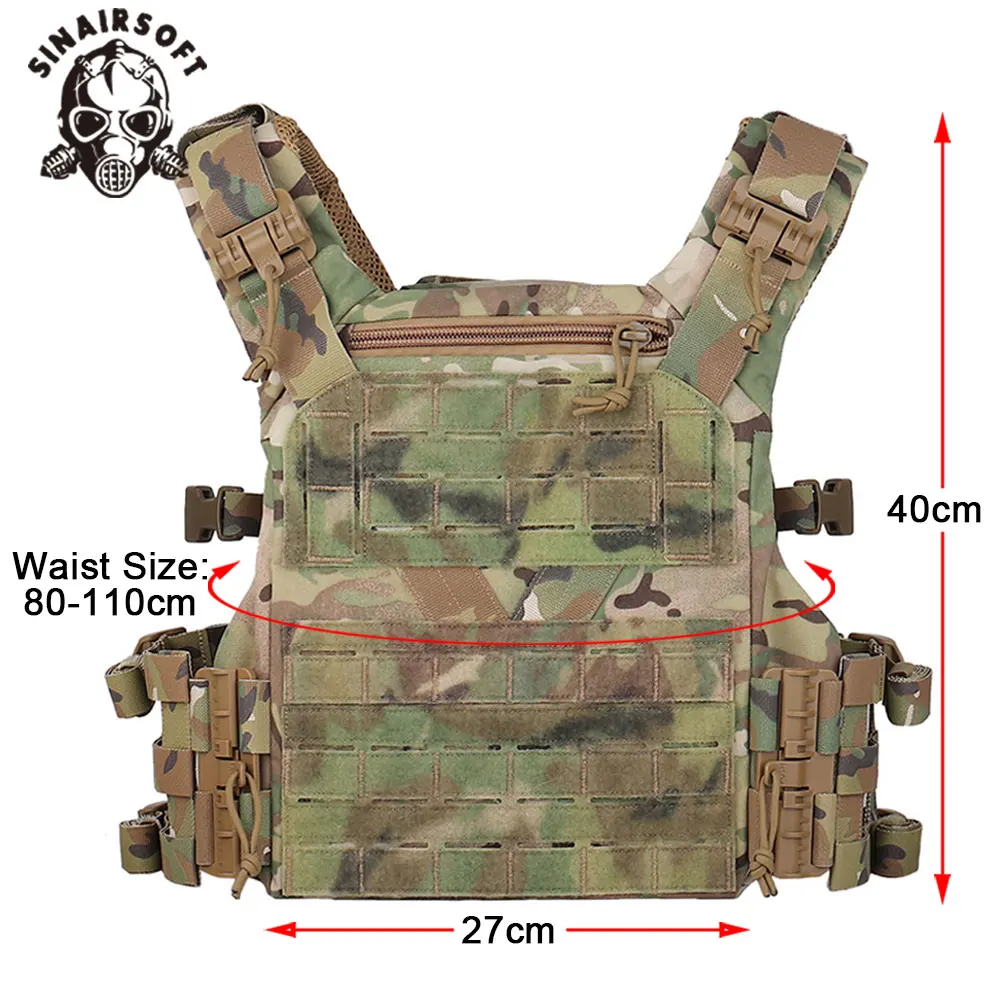 SINAIRSOFT-portador de placa táctica, chaleco de caza MOLLE, sistema de liberación rápida, faja de ajuste rápido, equipo de combate - imagen 2