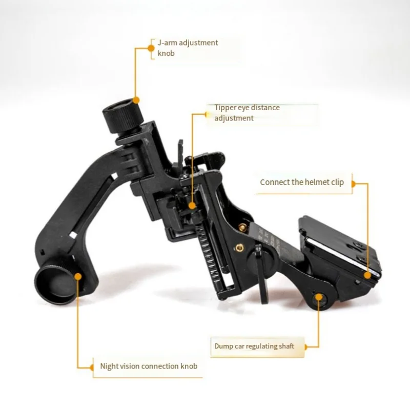 Cos accesorio de casco táctico Pvs14, soporte de conexión de brazo en J, visión nocturna de un solo barril, camión volquete de Metal - imagen 5