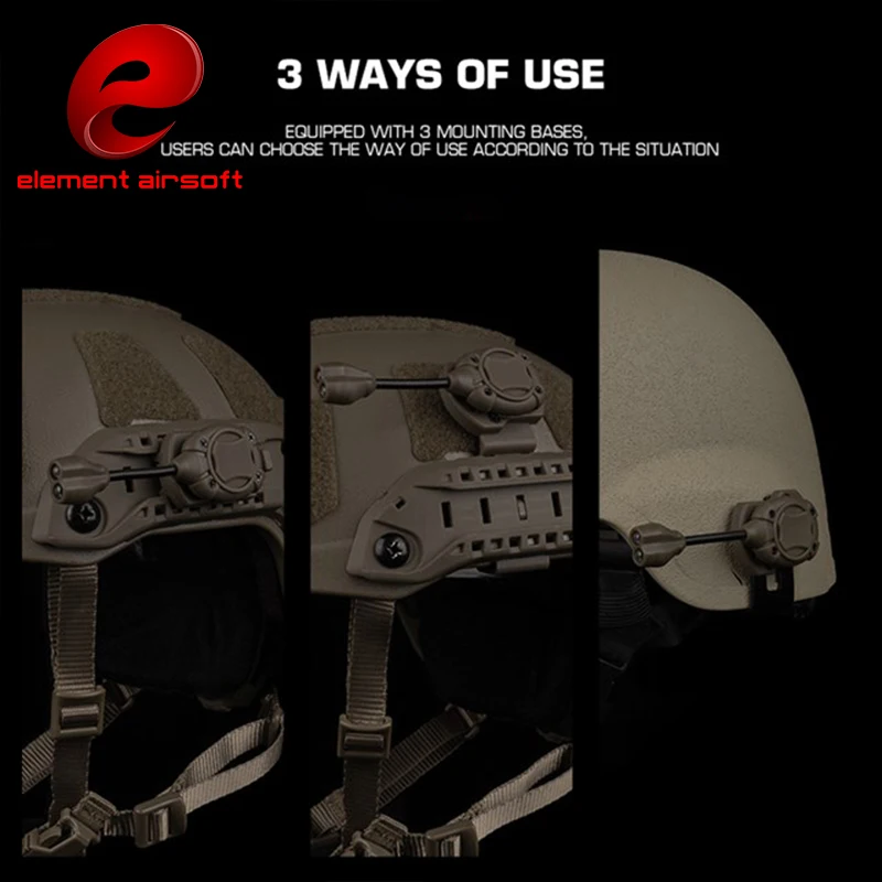 Luz de identificación de casco táctico Luz roja, verde, azul y blanca de tercera generación Luz de supervivencia de señal de identificación IR - imagen 4