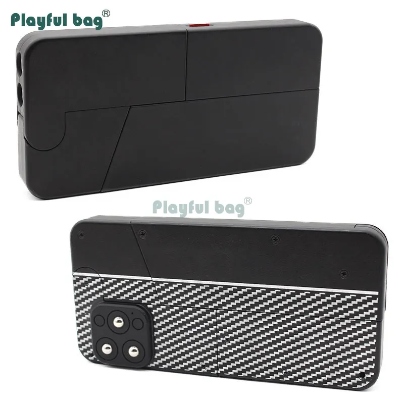 Pistola de juguete plegable con objetivo para niños, juguete de descompresión de teléfono simulado, portátil, Mini juguete blaster, regalos para niños AQB114 - imagen 5