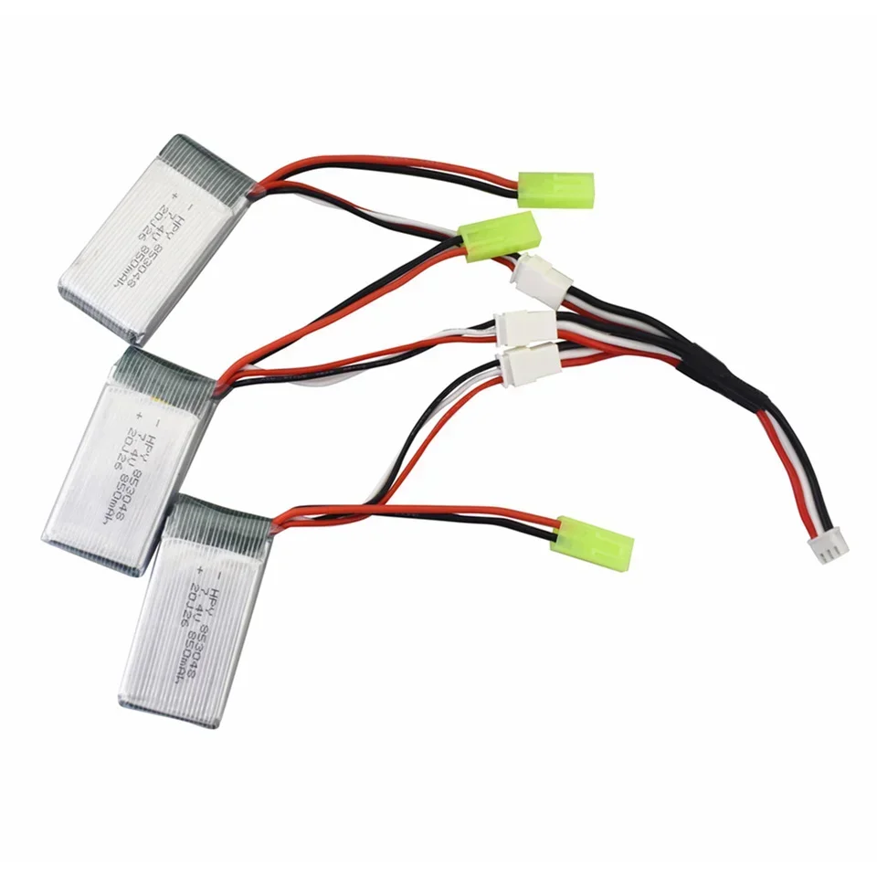 Batería Lipo recargable de 7,4 V, 850mah, 25C, para 9300, 9301E, 9302E, 9303E, 9034E, 9305E, Control remoto, 4WD, coche teledirigido todoterreno de alta velocidad - imagen 5