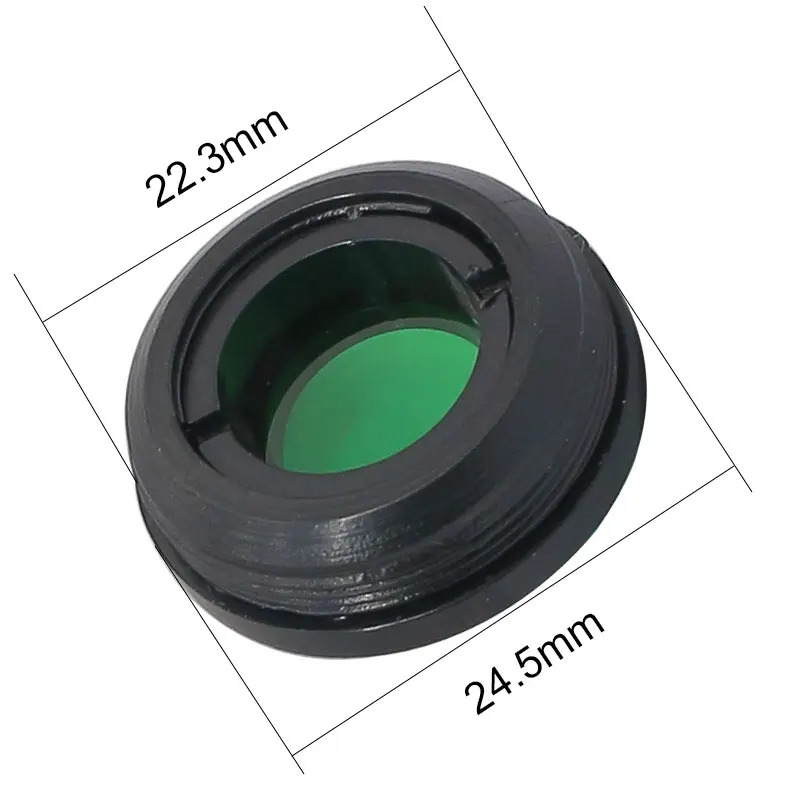 Filtro de Luna verde M28.6 x 0.965, piezas de telescopio redondo astronómico, lente de vidrio óptico de accesorio telescopio astronómico, 1,25 "/0,6" - imagen 3