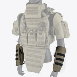 Un par de protectores de antebrazo para deportes al aire libre tipo Molle con bolsa de almacenamiento de mapas