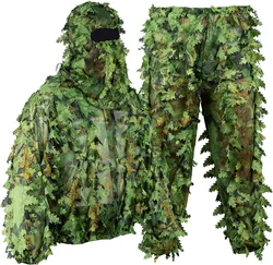 Conjunto camuflaje woodland táctico 3D leaf suit