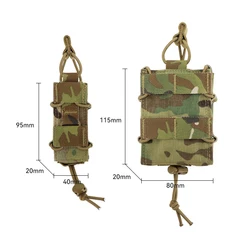 5,56 / 7,62 / 9 Bolsa de herramientas ajustable individual - Funda táctica Molle Mag estilo CAG