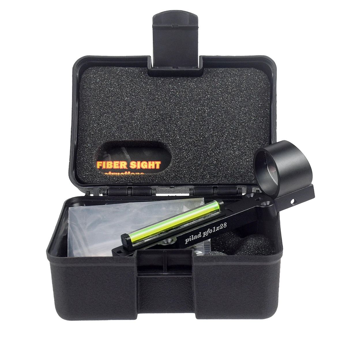 Mira Táctica de Punto Rojo 1x28 con Fibra Óptica Roja y Verde, Ligera, para Caza, Compatible con Riel de Escopeta