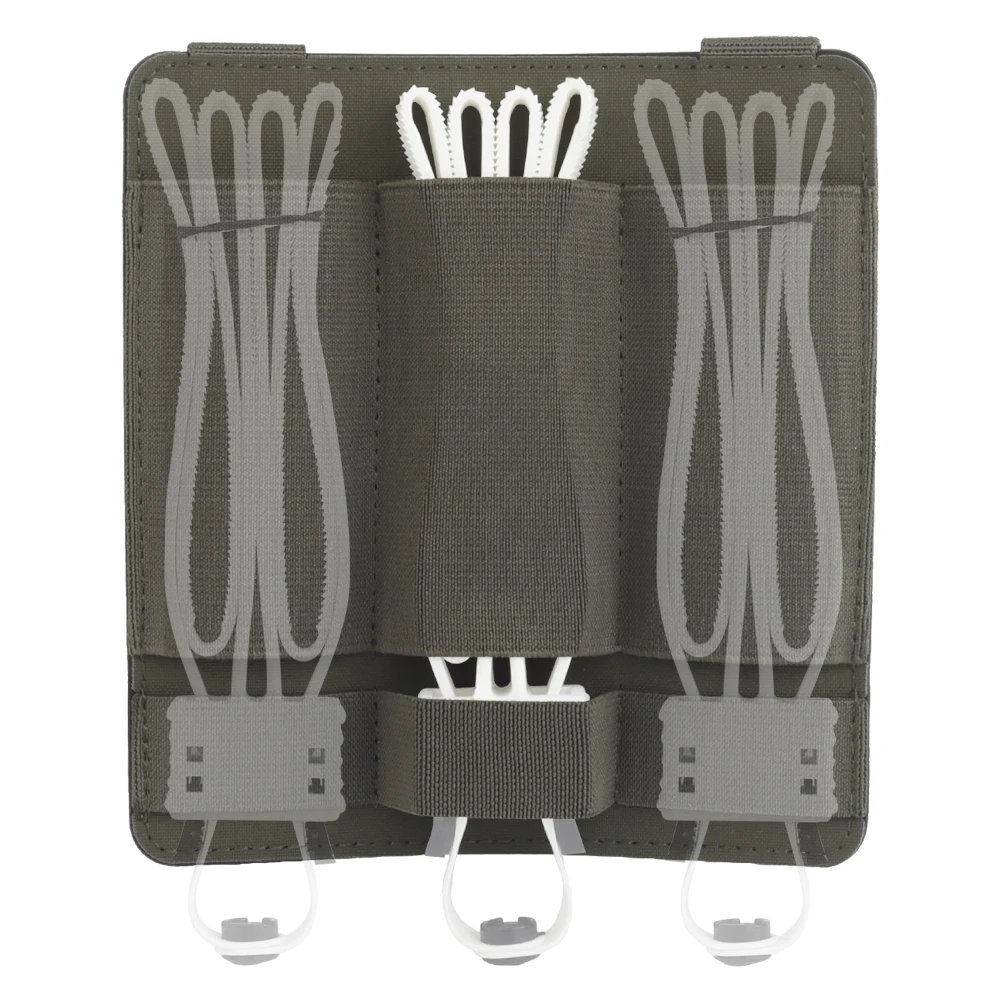 Soporte táctico de plástico elástico para bridas de cables, estuche de almacenamiento de cables, chaleco de caza, portador de placa FCPC, equipo MOLLE - imagen 2