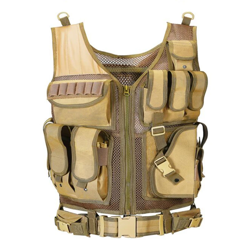 Chaleco de caza táctico militar de nailon para hombre, portador de placa Molle para tiro al aire libre, equipo de entrenamiento del ejército, chaleco protector seguro - imagen 2