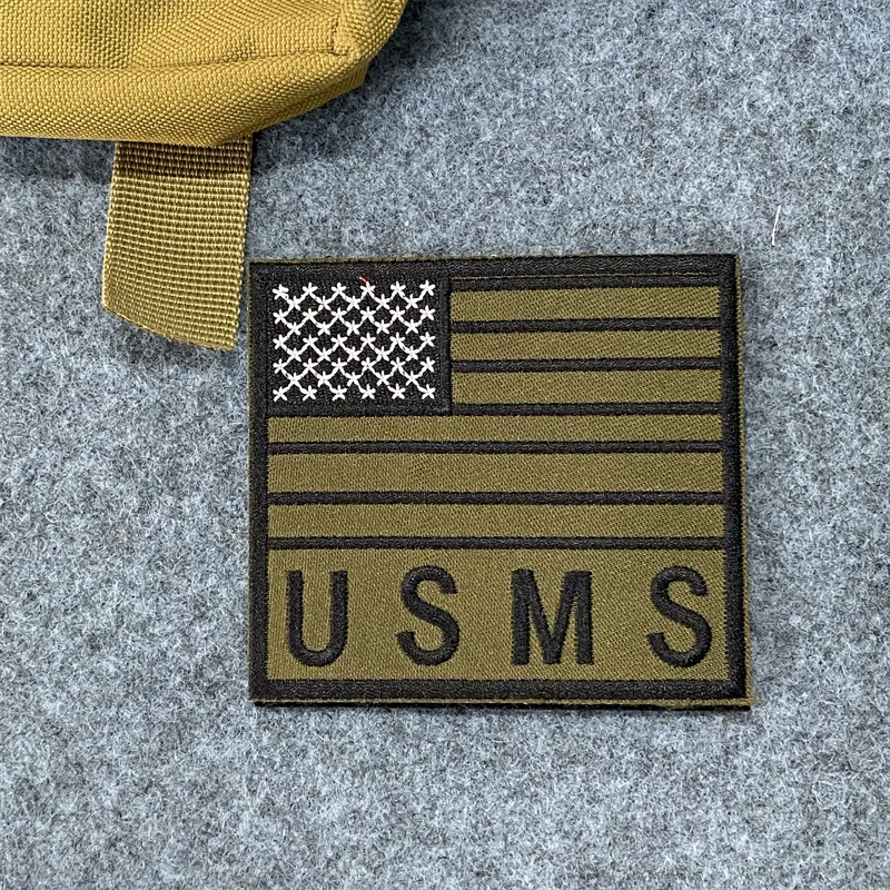 Parches bordados de Marshal de EE. UU., insignias tácticas militares de moral, apliques de brazalete de gancho y bucle para ropa, parches de mochila - imagen 5