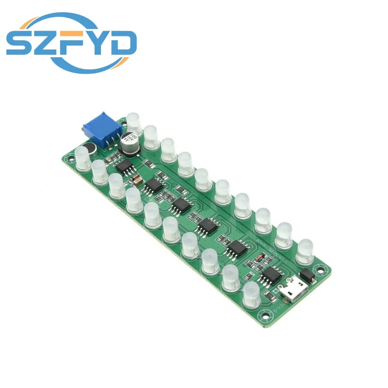 Amplificador de inducción activado por voz, medidor de nivel de Audio de espectro, indicador LED, luz de melodía Flash, compañero de Audio - imagen 2