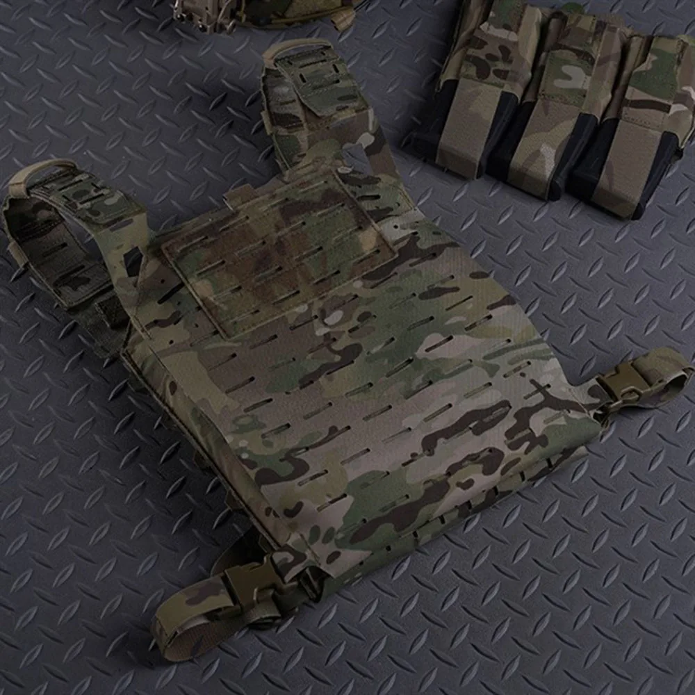 Portador de placa táctico SF ligero V2, chaleco de protección de campo al aire libre, sistema Molle de camuflaje - imagen 3