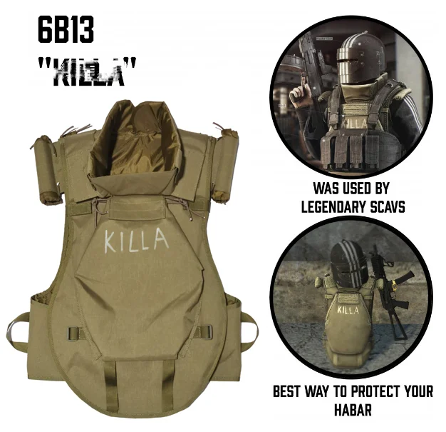 Chaleco táctico 6B13, armadura Killa, chaleco a prueba de balas, portador de placa, armadura corporal, equipo de combate MOLLE, casco de máscara pesada, accesorios de Cosplay - imagen 2