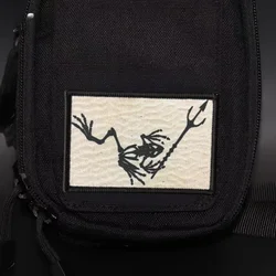 Parche "Cráneo Rana", insignia de moral táctica, impresión de gancho y bucle, mochila, accesorios de decoración de ropa, pegatinas, brazalete