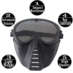 Máscara táctica completa transpirable para Airsoft y Paintball