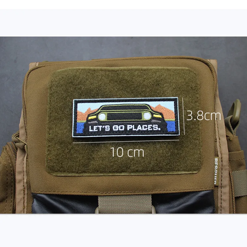 Let's Go Places parches bordados vehículos todoterreno brazalete al aire libre para ropa bolsa chaleco decoración - imagen 5