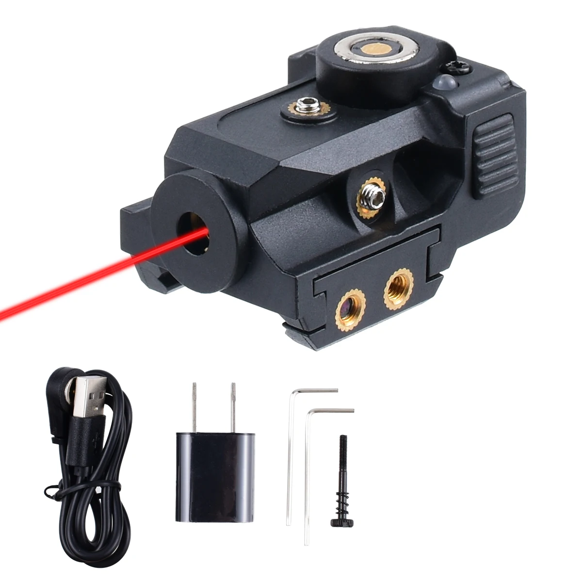 USB verde la-ser para Glock 43X 19 G43X MOS rojo la-ser mira magnética recargable para pistola Picatinny compacto de perfil bajo - imagen 4