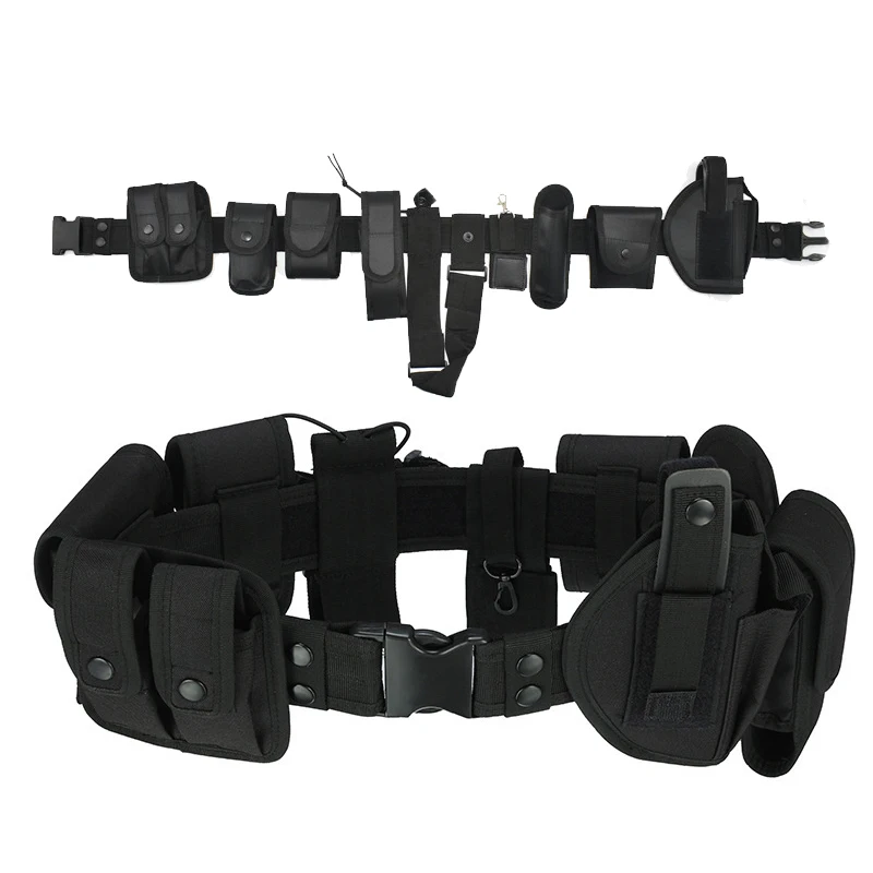 Montañismo al aire libre Camping Nylon militar táctico caza multibolsillo riñonera aplicación policial conjunto de diez piezas