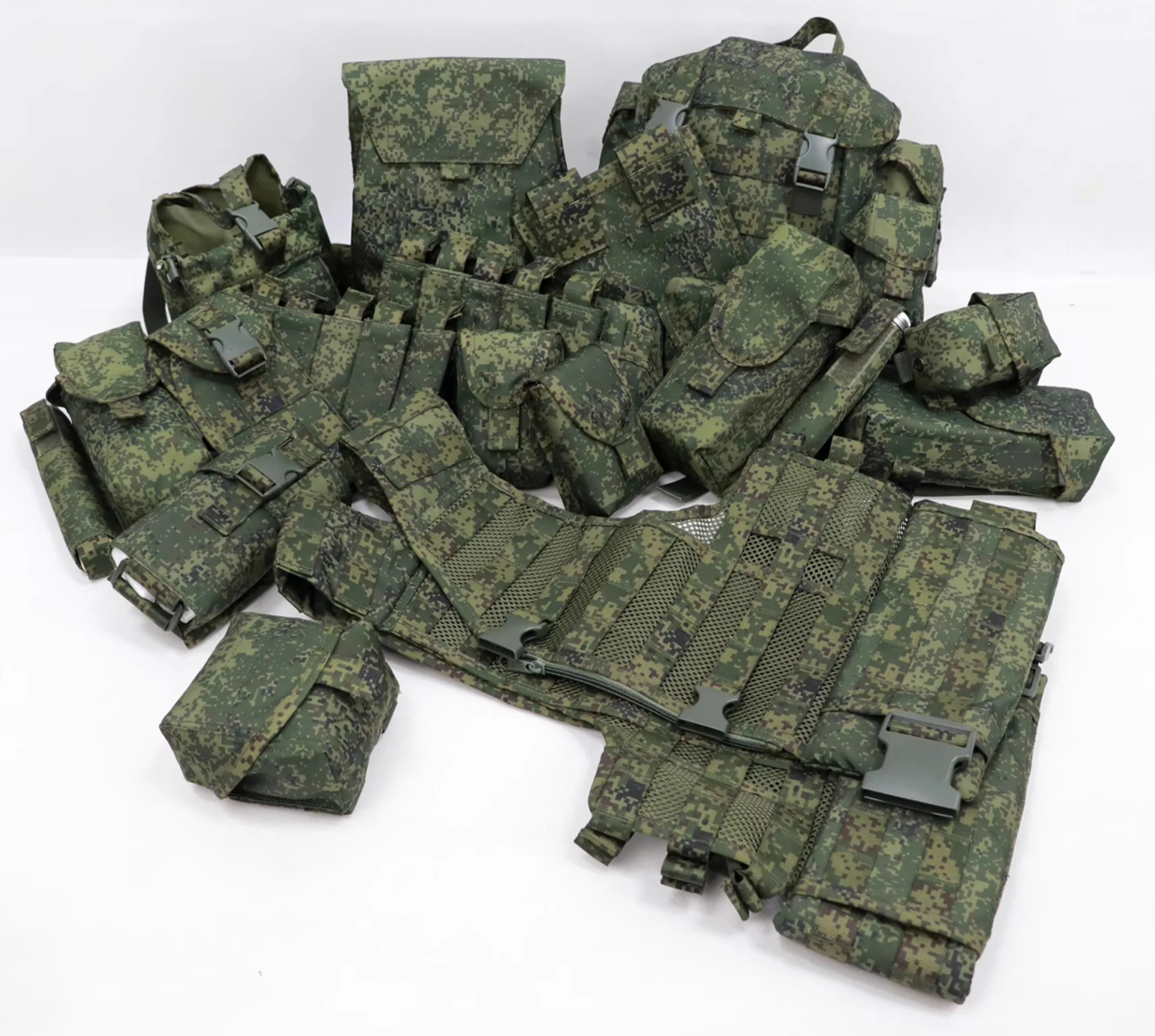 Chaleco táctico ruso de tercera generación 6sh117, armadura corporal con correas de camuflaje completa/pequeño hombre verde ruso, paquete MOLLE, Cosplay - imagen 3