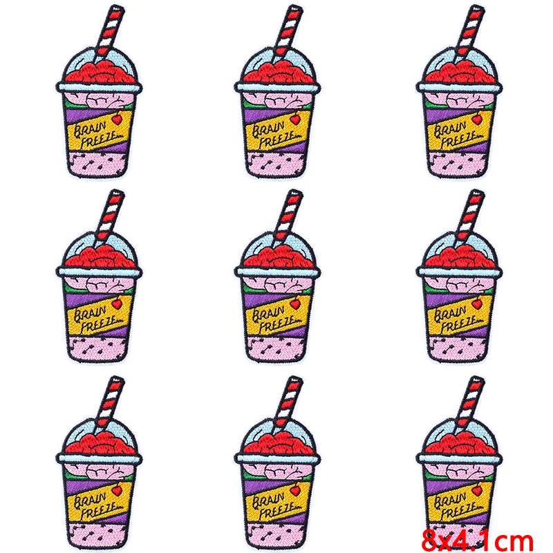 Parche Hippie bordado para planchar, pegatinas para ropa, rayas divertidas, insignias para mochila, 10 unidades por lote - imagen 5