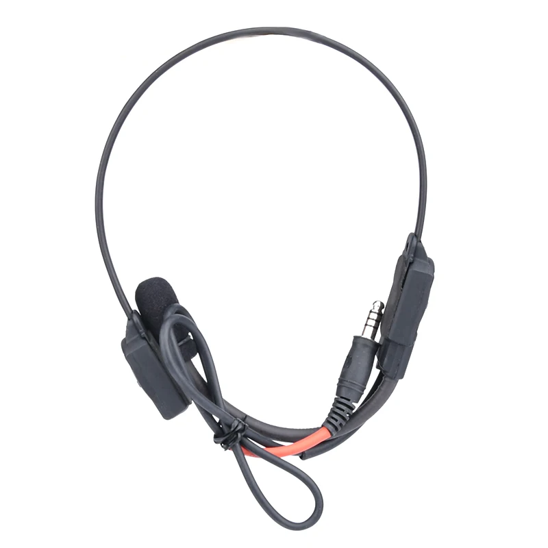 Auriculares tácticos MH180 de comunicación, cascos de conducción ósea transpirables, enchufe 7,0 con Kenwood PTT Airsoft, accesorios de caza - imagen 2