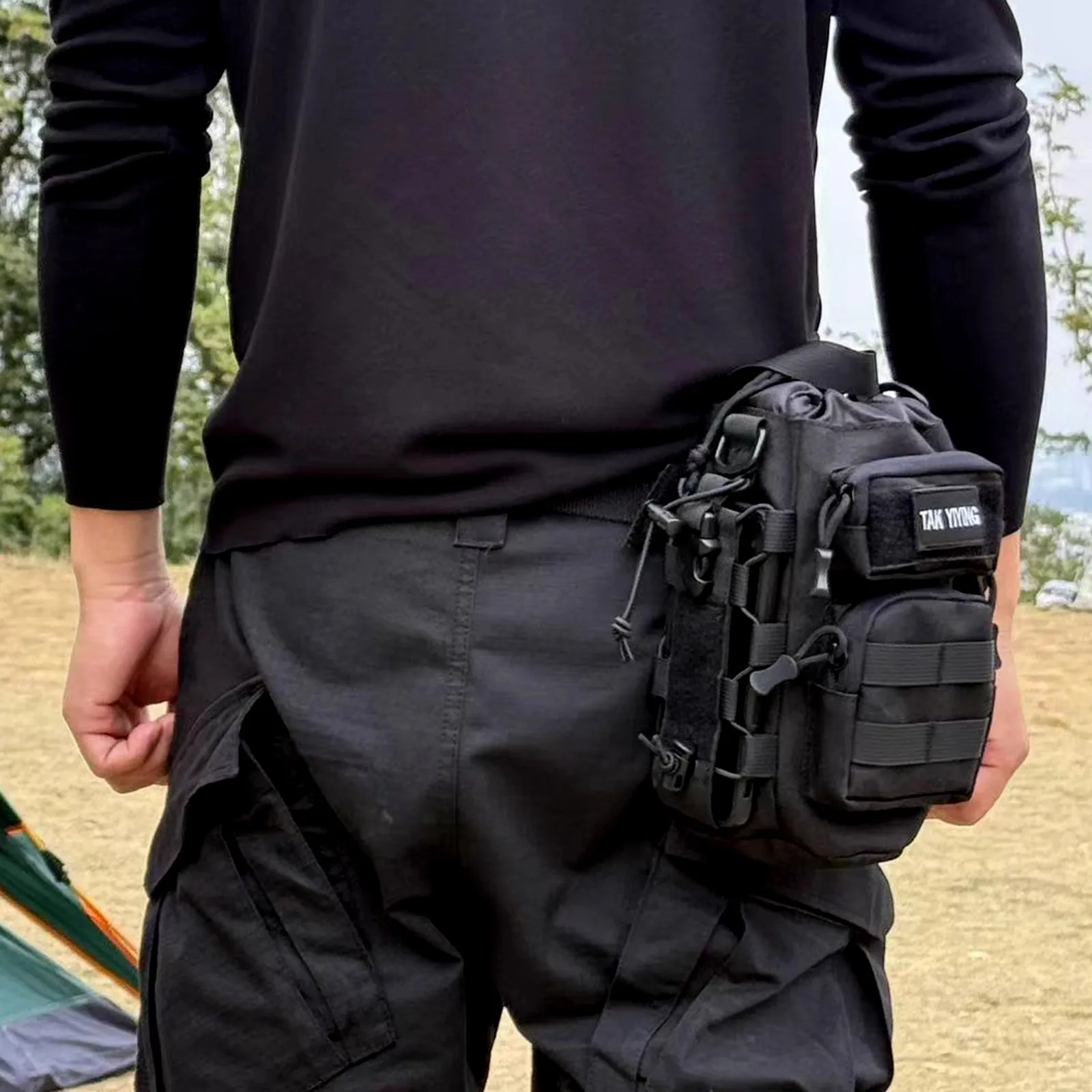 Soporte para botella de agua portátil multifuncional, bolsa para teléfono de gran capacidad, bolsa táctica para botella de agua, riñonera deportiva para exteriores - imagen 4