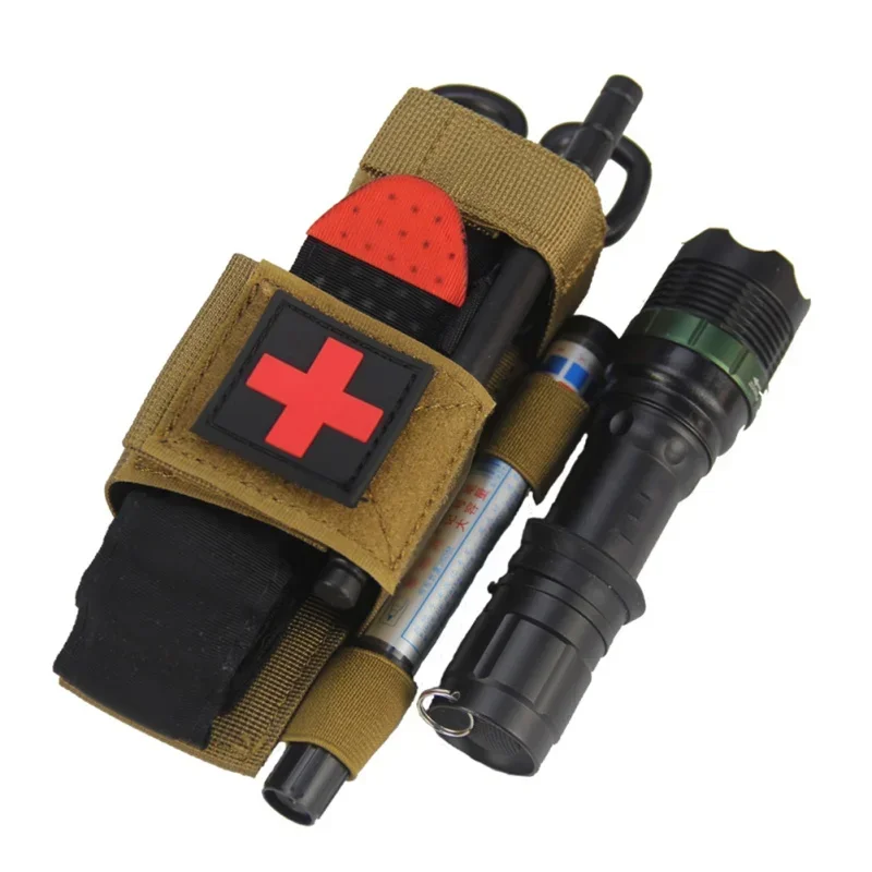 Botiquín de primeros auxilios con bolsa Molle, bolsa médica táctica con cinturón, torniquete rápido y tijeras para emergencias, caza, senderismo, equipo de acampada - imagen 2