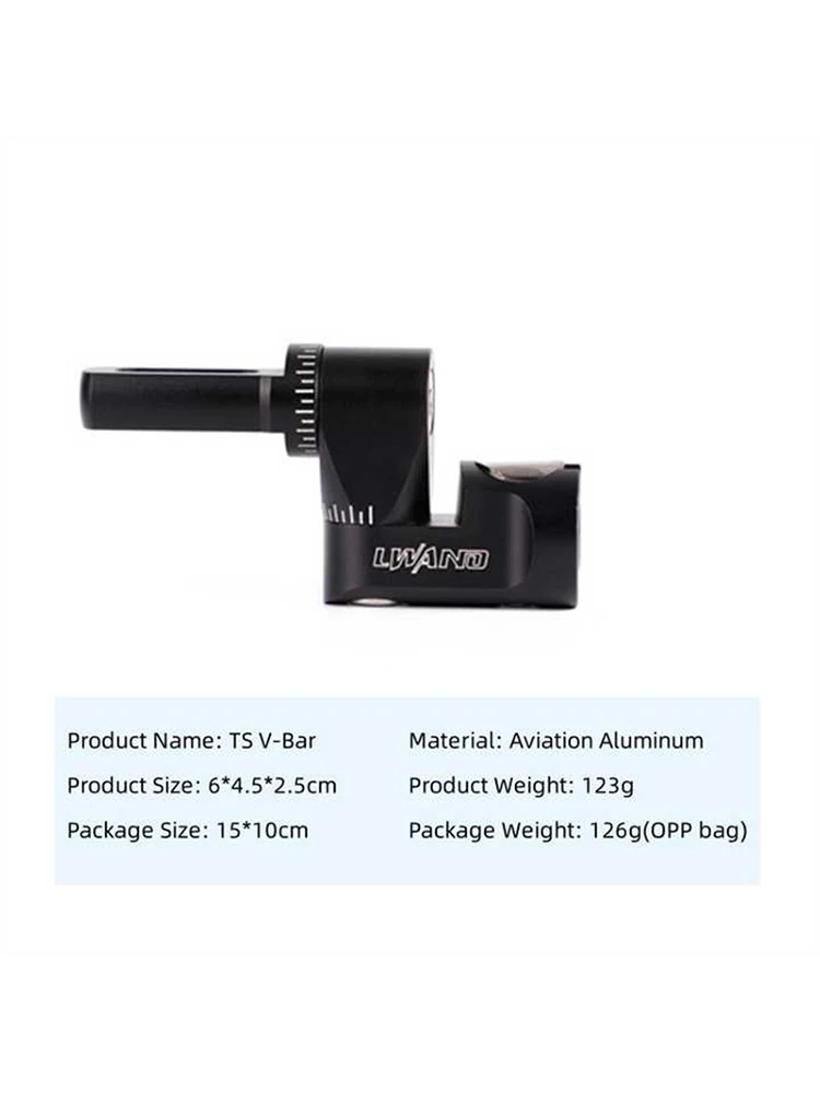 Estabilizador ajustable de aluminio de aviación, barra única en V para barra de equilibrio, estabilizador compuesto de tiro con arco, accesorios