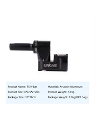 Estabilizador elevador ajustable de aluminio de aviación, barra en V individual para varilla de equilibrio, estabilizador de tiro con arco, accesorios para arco compuesto